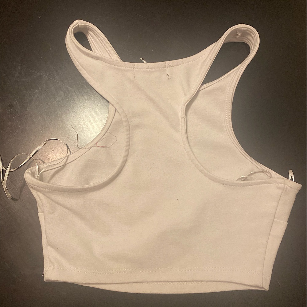 plain white crop top